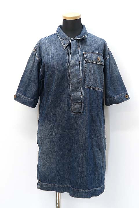 ラルフローレン Ralph Lauren ウォッシュ加工 5分袖 デニム ミニ ワンピース S 国内正規品 019 ベクトルパーク