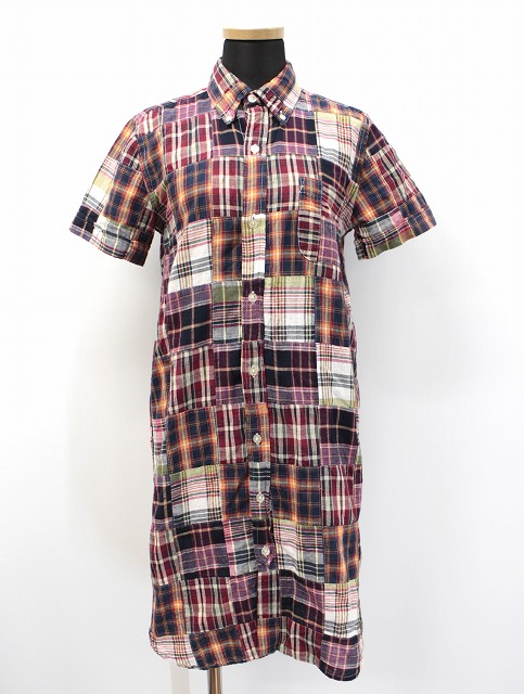 ビームスボーイ Beams Boy チャック柄 パッチワーク シャツ ワンピース レディース 019 ベクトルパーク
