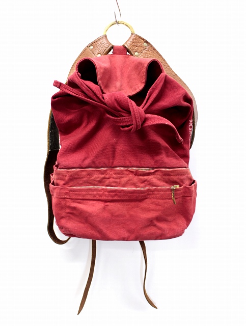 キャピタル kapital キャンバス 帆布 × レザー リュック バックパック 