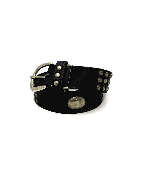 リーバイス Levi S レザー ロゴプレート付き スタッズベルト ブラック シルバー レディース 019 ベクトルパーク