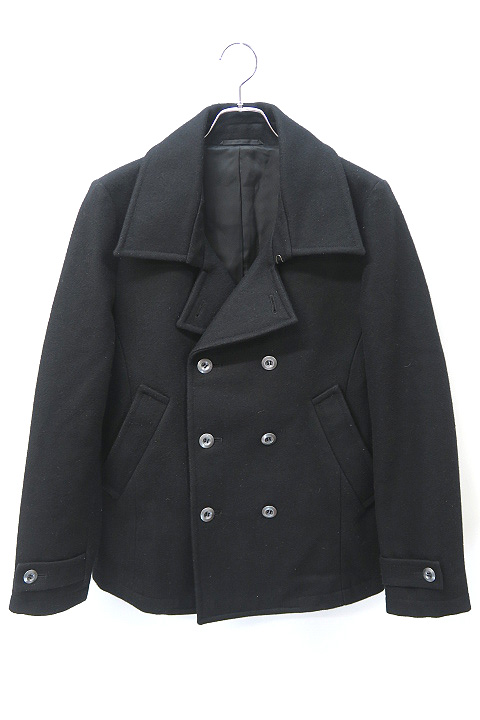 マージン Magine Single Meton P Coat ライトメルトン シングル Pコート 46 Black 黒 メンズ 019 ベクトルパーク