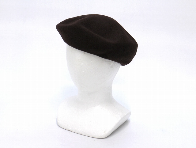 未使用品 マキシン Maxim ウール ベレー帽 ダークブラウン レディース 019 ベクトルパーク