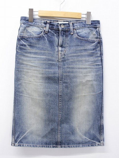 ドミンゴ Domingo Dmg ダメージデニム スカート ミモレ丈 S ライトブルー レディース 019 ベクトルパーク