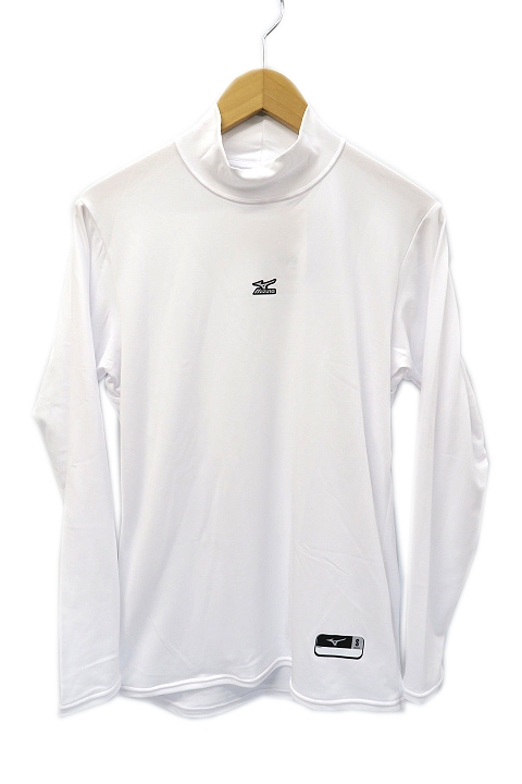 未使用品 ミズノ Mizuno 裏起毛 ハイネック 長袖 アンダーシャツ 12ja5p11 ホワイト S メンズ 019 ベクトルパーク