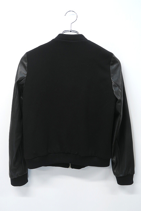 ザラ トラファルック Zara Trafaluc 袖フェイクレザー ウール ジップ スタジャン スタジアムジャンパー ジャケット S Black 黒 レディース 019 ベクトルパーク ザラ トラファルック Zara Trafaluc 袖フェイクレザー ウール ジップ スタジャン スタジアムジャンパー ジャケット S Black 黒 レディース 019 ベクトルパーク
