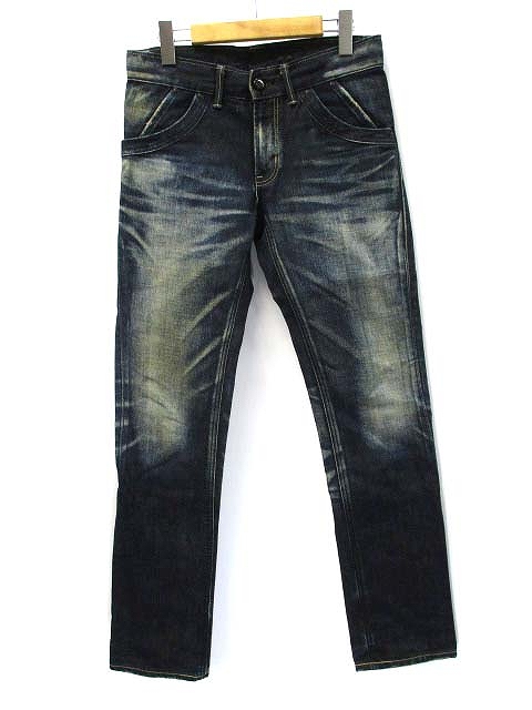 リー Lee Riders ヒゲ 色落ち デニム パンツ S インディゴ メンズ 019 ベクトルパーク