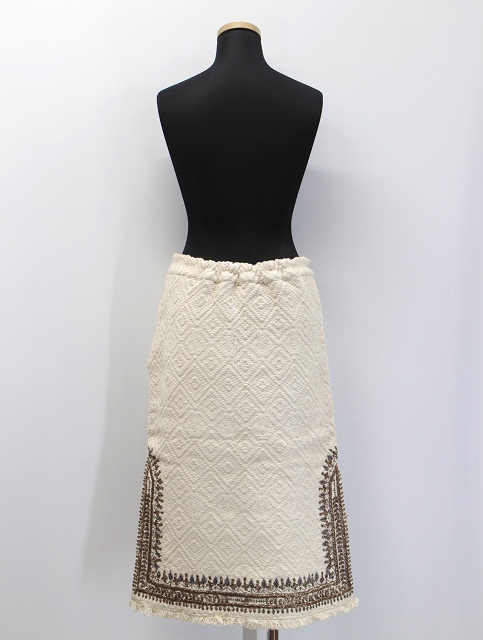 ゴア Goa フォークロア 民族柄 エンブロイダリー ロング ブランケットスカート アイボリー レディース 019 ベクトルパーク