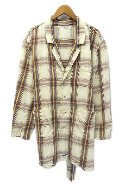 ラディアル Radiall チェック ガウン シャツ ジャケット M ベージュ メンズ 019 ベクトルパーク