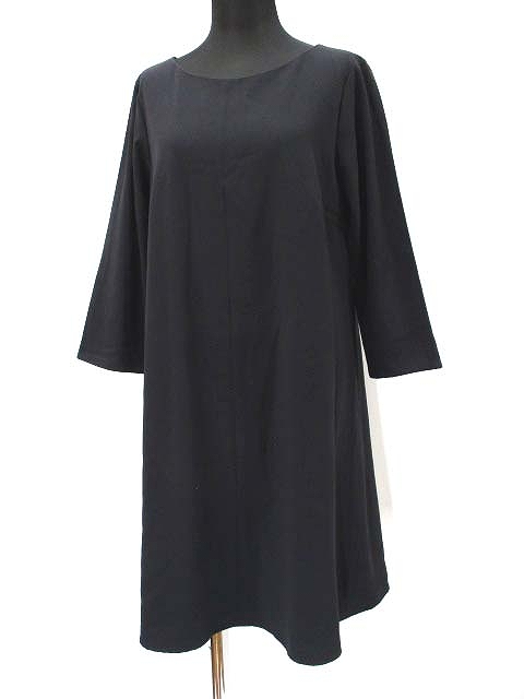 ストラ Stola 背中レース切替 ポリエステル ノーカラー プルオーバー ワンピース 38 ネイビー レディース 019 ベクトルパーク