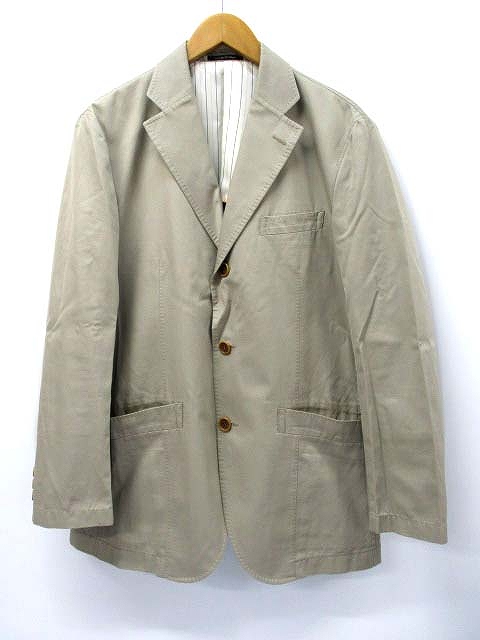 Sosakuya コットン 3ポケット シングル テーラード ジャケット M グレージュ メンズ 019 ベクトルパーク
