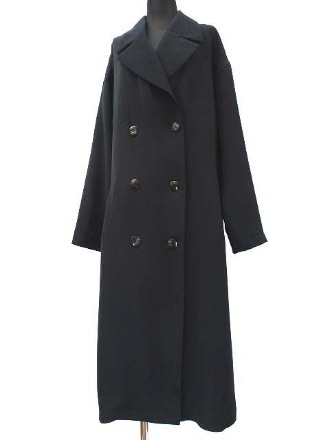 ジーユー Gu ポリエステル ベルト付き とろみ トレンチ コート M ブラック レディース 019 ベクトルパーク