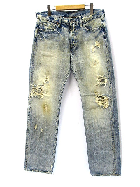 ドミンゴ Domingo ボタンフライ 色落ち クラッシュ デニム パンツ 32 インディゴ 40 122a メンズ 019 ベクトルパーク