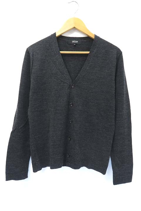 コムサイズム Comme Ca Ism ウール100 薄手 Vネック 薄手 ニットカーディガン スクールカーディガン ダークグレー M メンズ 019 ベクトルパーク