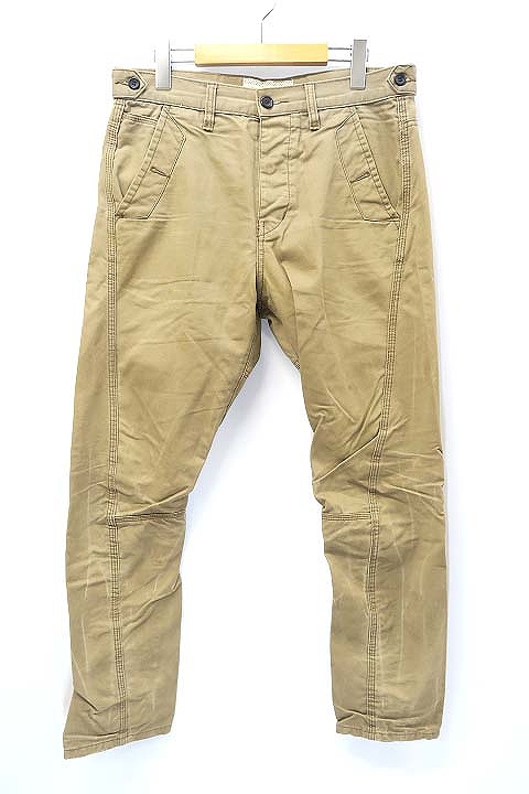 トップマン Topman チノクロス スキニー キャロット パンツ S カーキベージュ メンズ 019 ベクトルパーク