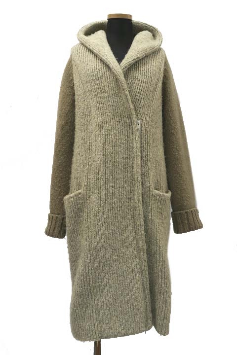 トラッゾドンナ Torrazzo Donna ロング ジップ フーディー ニット ブルゾン Brown Beige ブラウン ベージュ レディース 019 ベクトルパーク