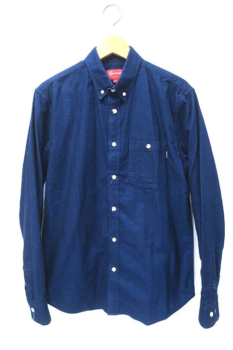 Supreme シュプリーム Oxford Shirts ボタンダウン オックスフォード 厚手 長袖 シャツ S Navy 紺 メンズ 019 ベクトルパーク