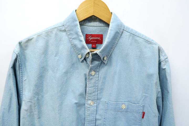 Supreme シュプリーム Oxford Shirts ボタンダウン オックスフォード 厚手 長袖 シャツ S Blue メンズ 019 ベクトルパーク