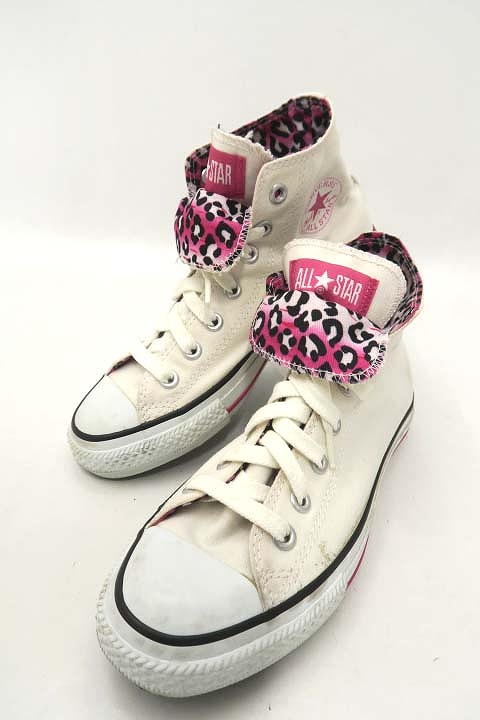 コンバース Converse キャンバス ハイカットスニーカー ホワイト ピンクレオパード 23 0 レディース 019 ベクトルパーク