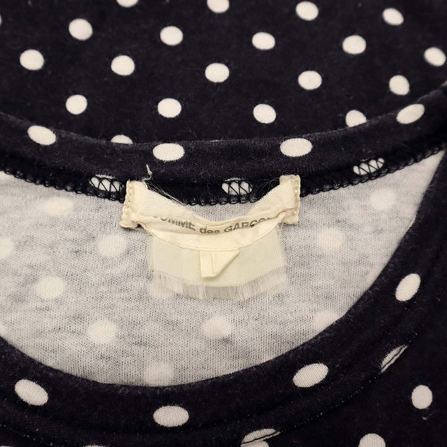 コムデギャルソン COMME des GARCONS ドット柄 水玉 長袖 Tシャツ カットソー ネイビー S レディース 019-202205260410 | ベクトルパーク コムデギャルソン COMME des GARCONS ドット柄 水玉 長袖 Tシャツ カットソー ネイビー S レディース 019-202205260410 | ベクトルパーク