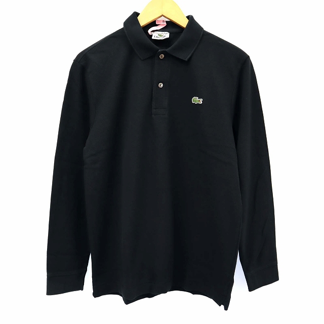 ラコステ Lacoste ロゴワッペン 長袖 スリムフィット ポロシャツ ブラック 黒 メンズ 019 ベクトルパーク