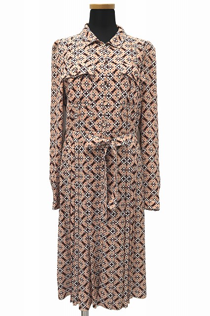 ボッテガヴェネタ Bottega Veneta 19ss イタリア製 シルク 絹100 マルチドット ひざ丈 シャツ ワンピース 38 マルチカラー レディース 019 ベクトルパーク