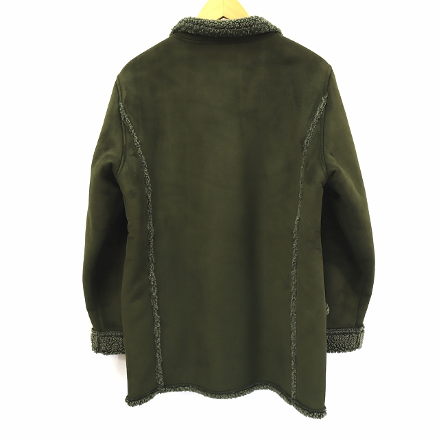 エルエルビーン L.L.BEAN フェイクムートン ボアコート S グリーン  