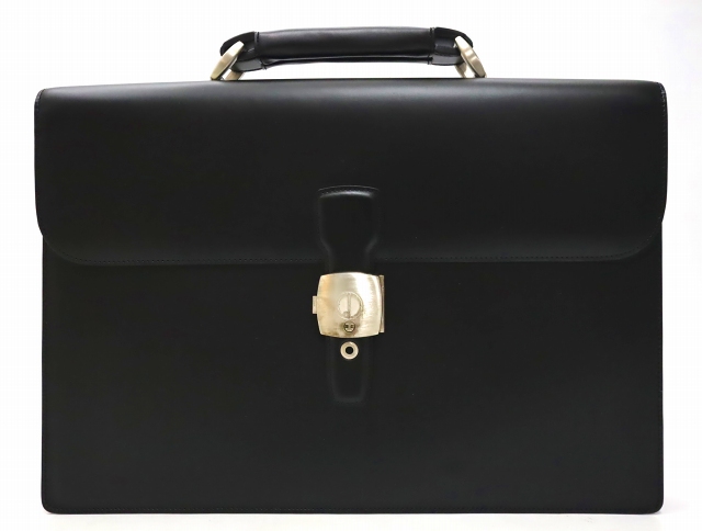 ダンヒル dunhill LW6000A レザー ビジネス ブリーフケース BLACK 