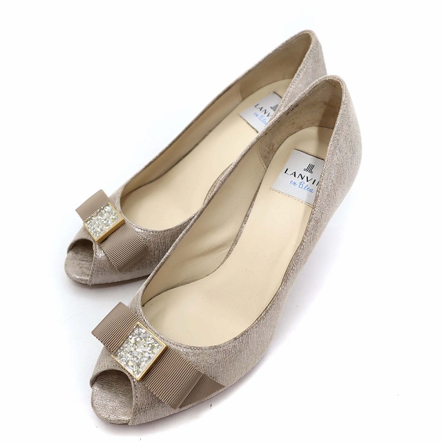 新品未使用】ランバン オン ブルー LANVIN ファーモチーフパンプス 