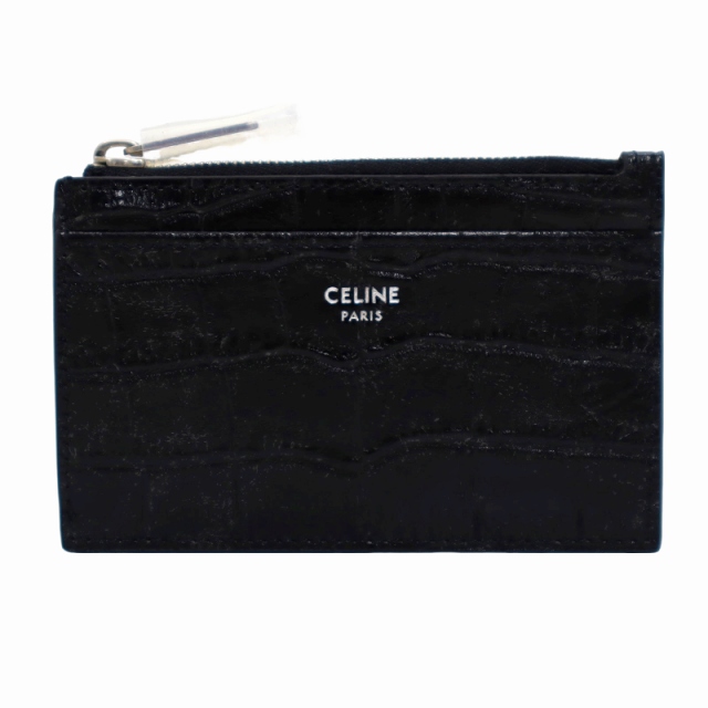 未使用品 セリーヌ CELINE 10F993CUV.38SI ジップ付きカードホルダー  