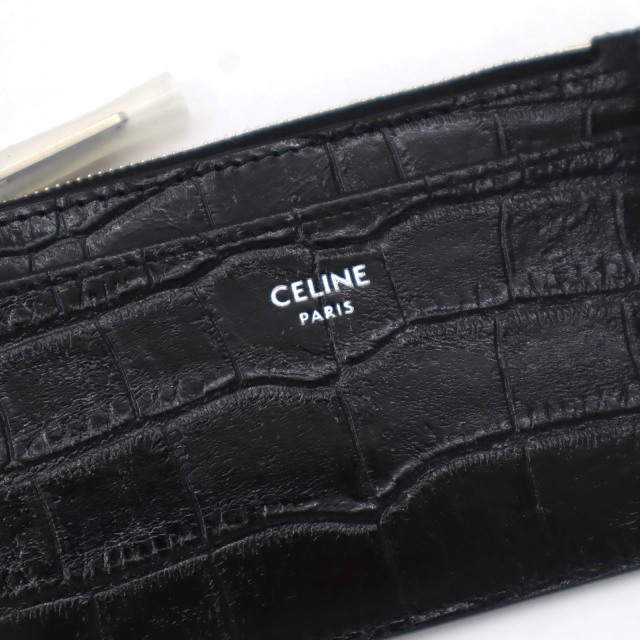 未使用品 セリーヌ CELINE 10F993CUV.38SI ジップ付きカードホルダー  