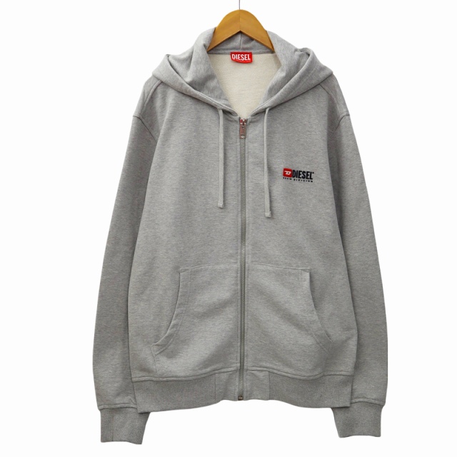ディーゼル DIESEL S-GINN-HOOD-ZIP-DIV ロゴ刺繍 スウェット ジップ 