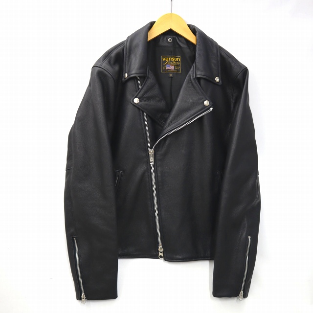 新品 vanson C2-SLIM FITTED ブラック レザージャケット 一生物の本格 