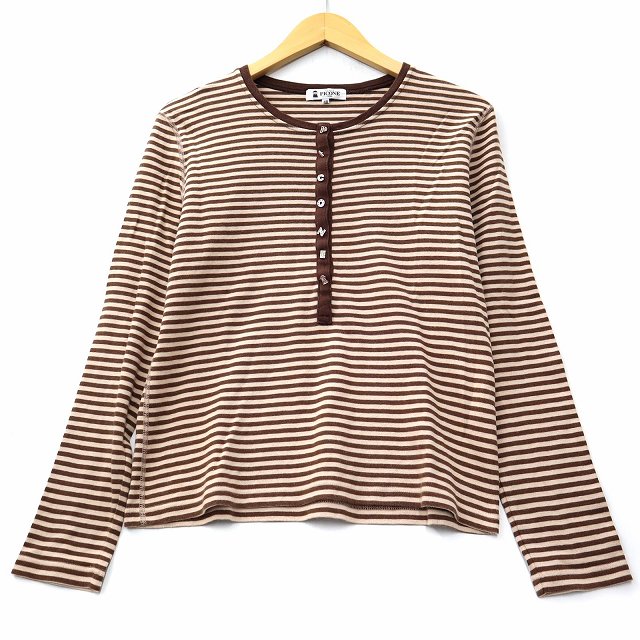 ピッコーネ ストライプカットソー Picone Club ネイビー ストライプ