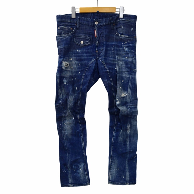 22ss 新品 DSQUARED2 ダメージ リペア 加工 デニム パンツ 42 
