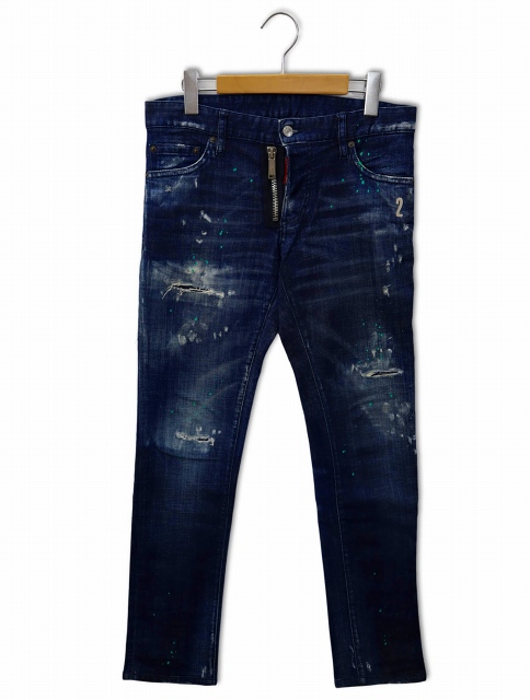 DSQUARED2 Slim jean ストレッチ ペイント・ダメージ加工 44 DSQUARED2 Slim jean ストレッチ ペイント・ダメージ加工 44