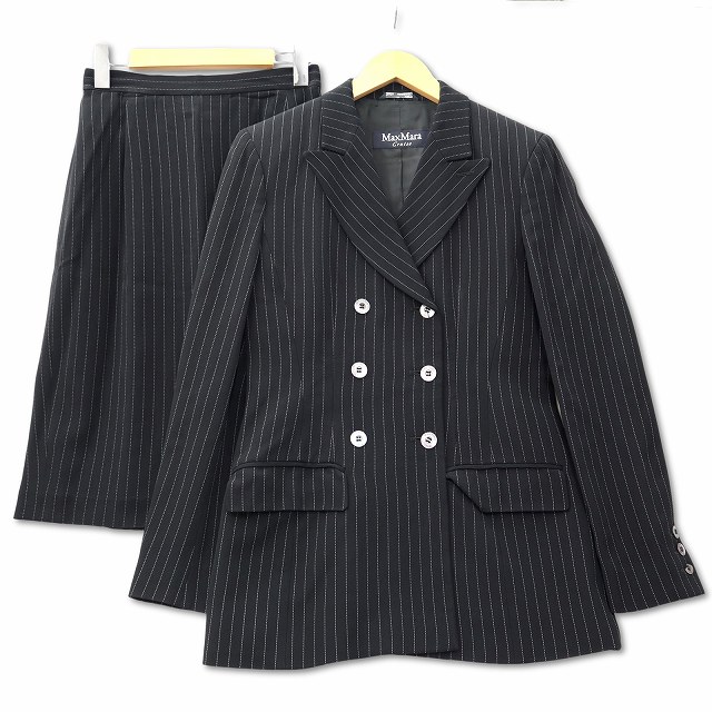 MaxMara ストライプ ダブルブレスト ジャケット 34 MaxMara ストライプ ダブルブレスト ジャケット 34