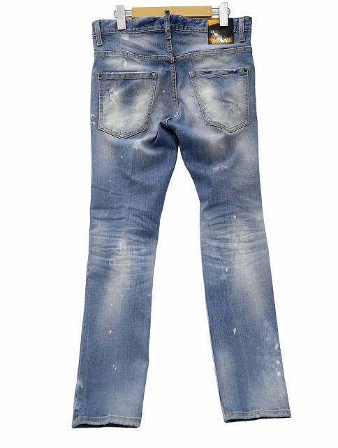 DSQUARED2ダメージ加工ジーンズ ホワイト 44(S) 煩わしい ディー 