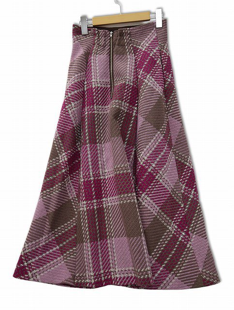 スナイデル SNIDEL SWFS214009 ロービングチェックフレアスカート 1  