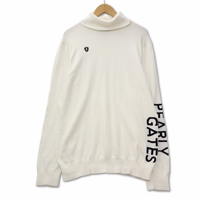 半額以下‼️ PEARLY GATES アイボリー セーター カシミヤ100% パーリーゲイツ セーター PEARLY GATES - PEARLY GATES パーリーゲイツ