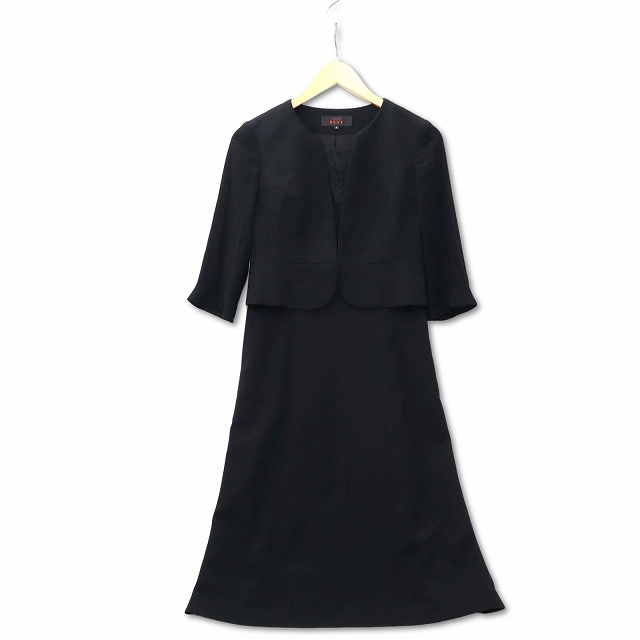 新品・洗える】ソワールレーヴ☆喪服13～15号 涼し ブラックフォーマル 