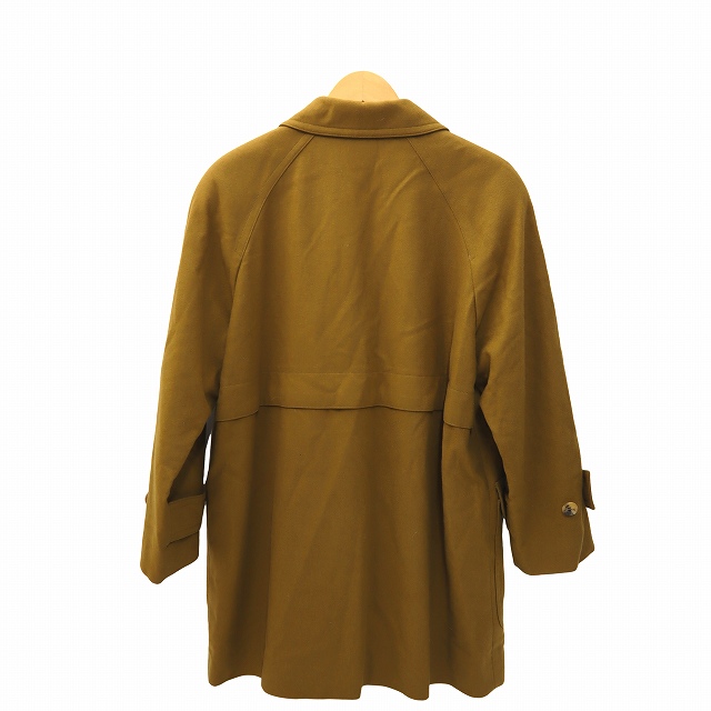レディース Aquascutum ファー付きロングコート 茶色 ブラウン