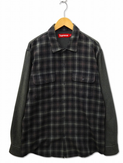 シュプリーム SUPREME 2023AW Houndstooth Plaid Flannel Shirt 