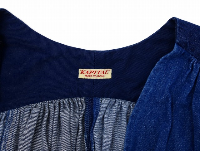 キャピタル kapital ノースリーブ デニム パッチワーク ドレス 