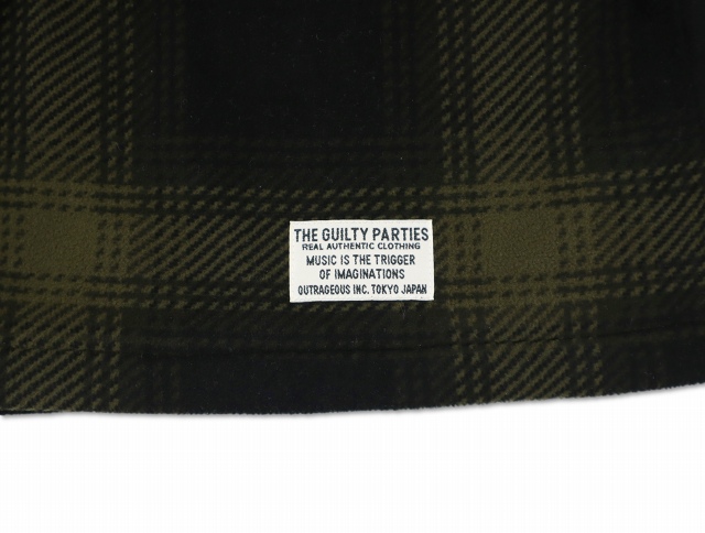Sサイズ wackomaria チェック柄 フリースシャツジャケット カーキ ワコマリア WACKO MARIA 2023AW CHECK FLEECE SHIRT JACKET