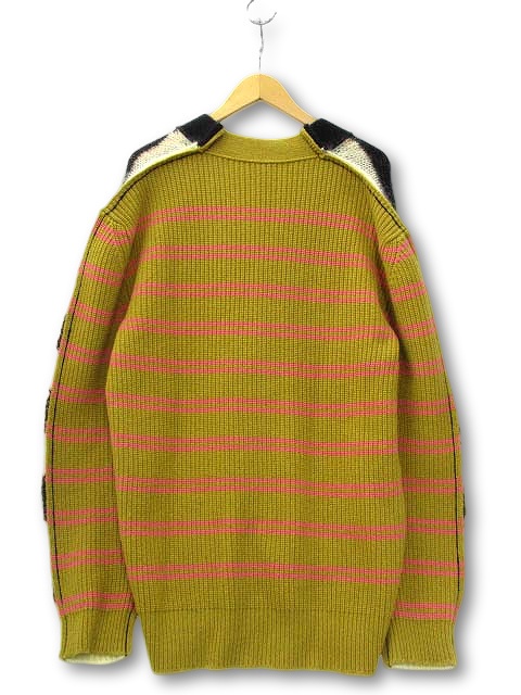 マルニ MARNI Mixed Striped Cardigan in Endive ミックス