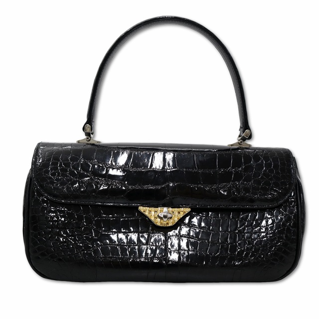 BAGFAN PRODUCE BY SEKI シャイニングクロコダイル トップハンドル