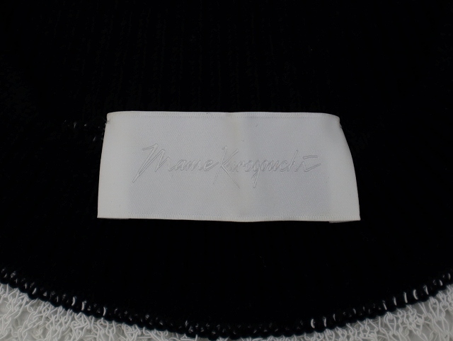 マメクロゴウチ Mixed Knitted Fabric Pullover クルーネック ミックス ファブリック ニット セーター プルオーバー 1 BLACK/WHITE マメクロゴウチ Mame Kurogouchi Mixed Knitted Fabric Pullover