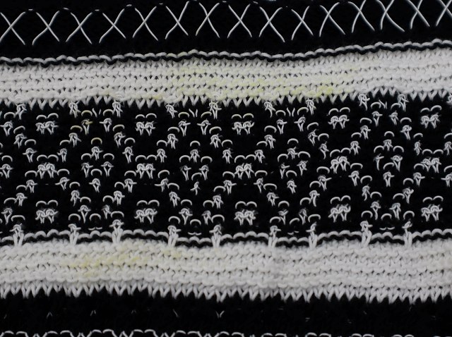 マメクロゴウチ Mixed Knitted Fabric Pullover クルーネック ミックス ファブリック ニット セーター プルオーバー 1 BLACK/WHITE マメクロゴウチ Mame Kurogouchi Mixed Knitted Fabric Pullover