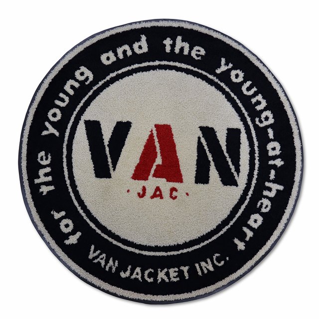 ヴァン ヂャケット VAN JAC 円型 ラグ マット BLACK(ブラック