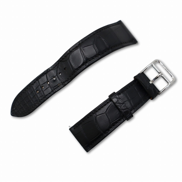 エルメス 20mm クロコ型押し バンド ベルト BLACK(ブラック) エルメス HERMES 20mm クロコ型押し バンド ベルト BLACK